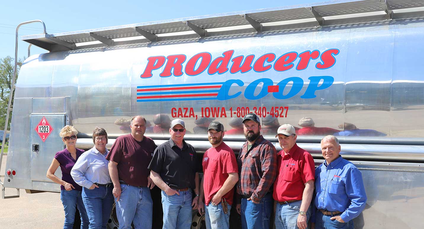 Producers Coop team members in Gaza, Iowa