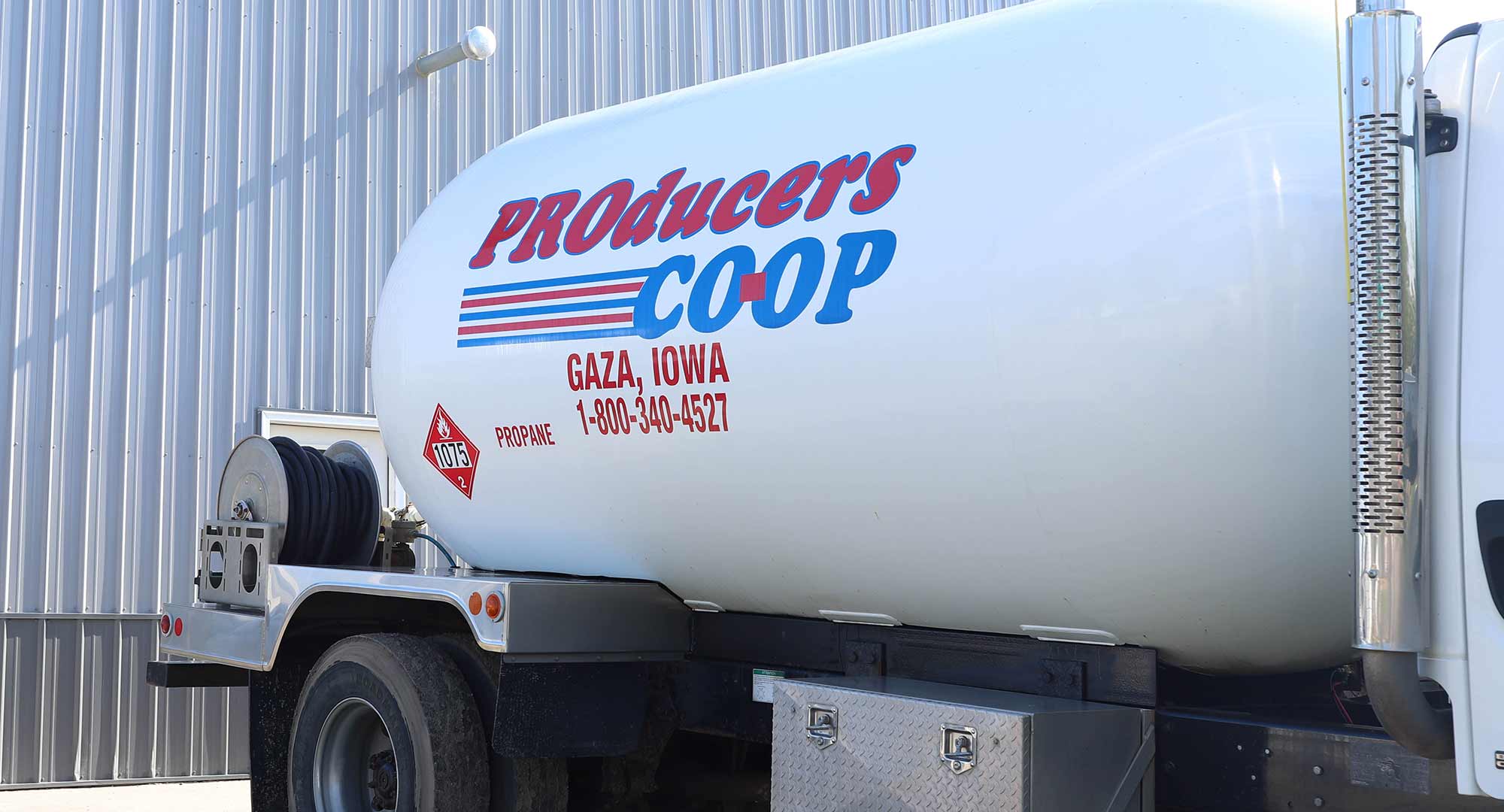 Producers Coop propane services in Northwest Iowa.